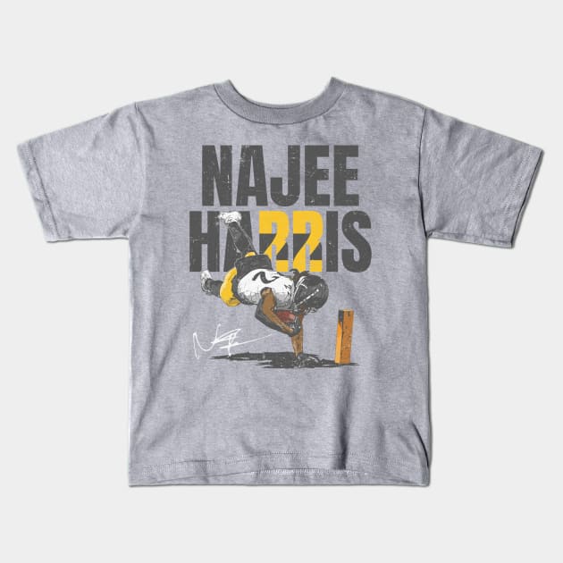 Najee Harris Pittsburgh Pylon Kids T-Shirt by ganisfarhan